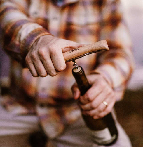 Opinel N°10 Tire-Bouchon 10號不鏽鋼木柄摺刀 (連紅酒開瓶器)